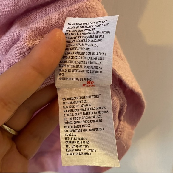 American Eagle Pink Babydoll oversized tee Size Small - Picture 8 of 8